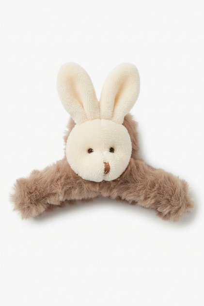 Plush Hairpin with Cute Rabbit Figure - Trendy Plush Hairpin