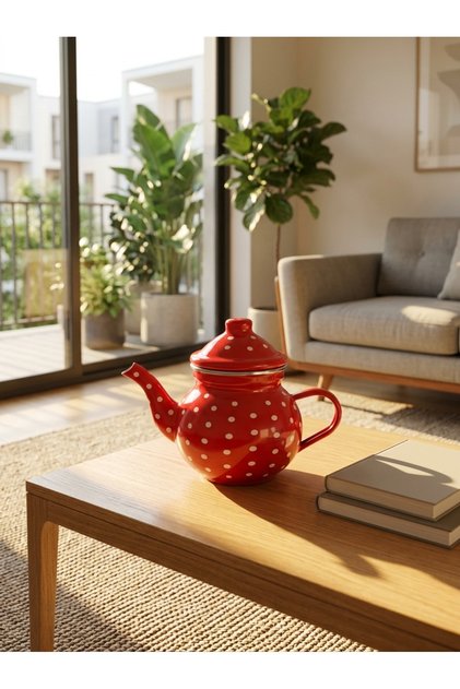 1L Tea Kettle Teapot for Kitchen with Elegant Design with Lid & Comfortable Top Handle for Daily Use