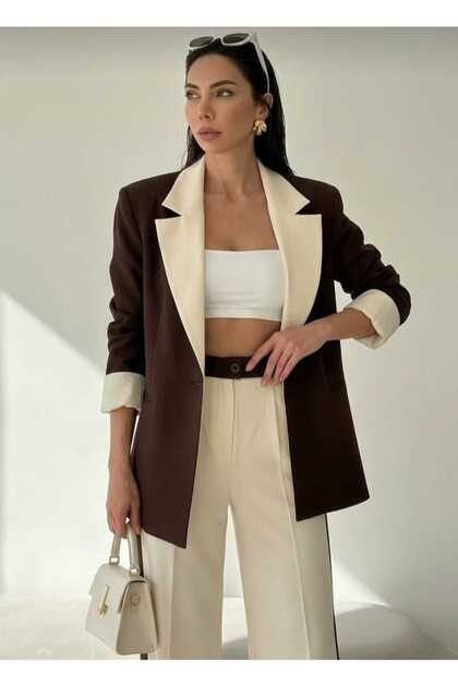 Eyza Fashion oversize Blazer ceket palazzo pantolon kadın takım elbise