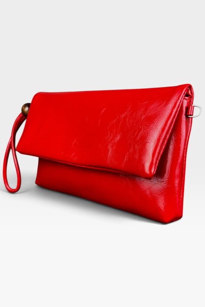 Kadın Deri Kapaklı Portföy Çanta Çapraz Zincir Askılı Clutch Çanta El Çantası Kadın Clutch Çanta