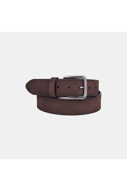 Men's Brown Nubuck Leather Sports Belt