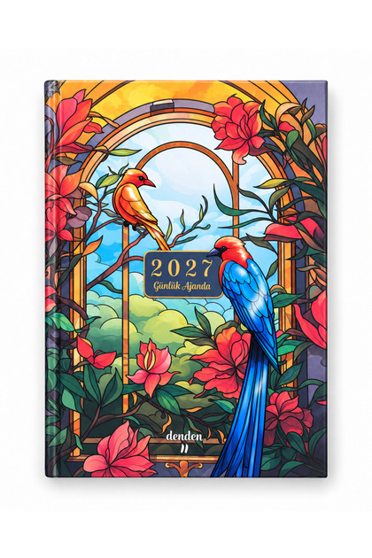 2027 GÜNLÜK AJANDA BAHÇEDE KUŞLAR 17x24