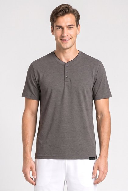 Men Sportswear Fit Short Sleeve Outdoor T-Shirt, Grey