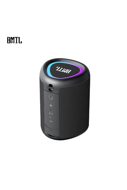 Portable Bluetooth Speaker with Coloful Lights, Powerful Bass, IPX4 Water & Dust Resistant, Black