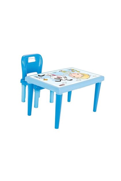 Set Masuta moderna si scaunel cu spatar Modern Study Blue pentru studiu/activitati,realizat d