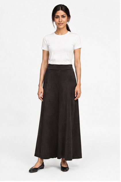 Wide High-Waist Maxi Skirt