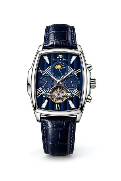 Kronen&Söhne Cube Royal Navy Tourbillon Mekanik Otomatik Erkek Kol Saati