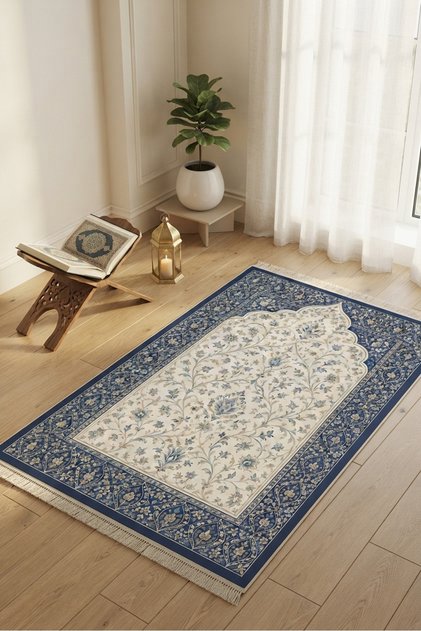 Morocco Pattern Classic Patterned Digital Print Prayer Rug – Traditional Motif Prayer Mat