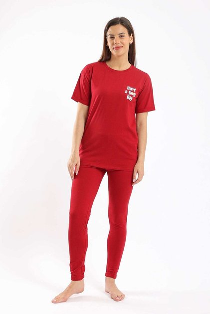 Solid Short-Sleeve Pajamas