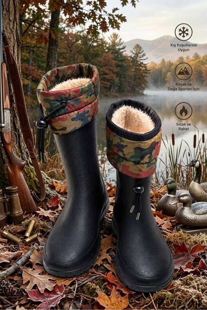 SU VE RÜZGAR GEÇİRMEZ PELUŞLU AV BOTU DAĞ BOTU ÇİZME