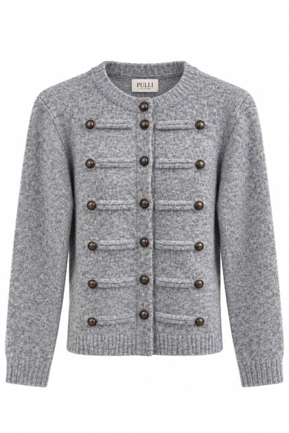 Gold Button Detailed Knitwear Cardigan