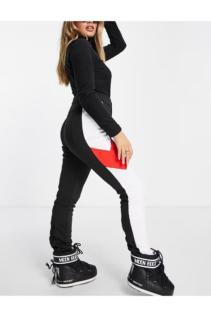 Pantaloni de ski, Negru/Alb