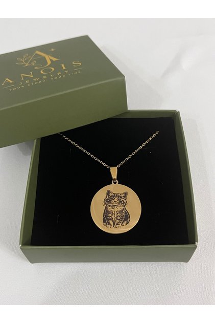 Kişiye Özel Evcil Hayvan Kedi Köpek Portre Kolye