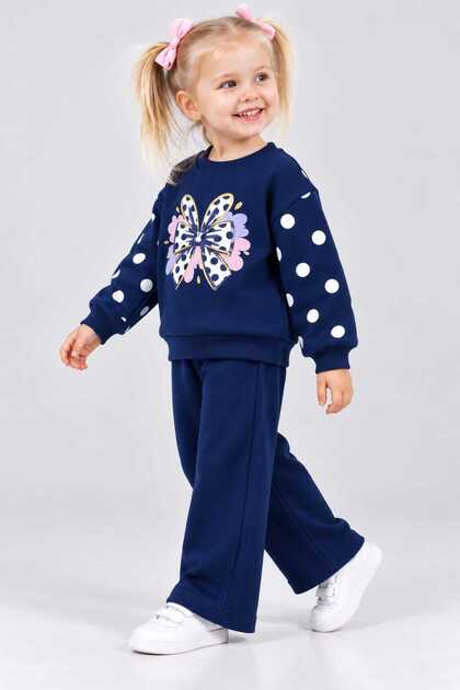 Three-Ply Sharded Combed Cotton Sweatshirt Children's Set