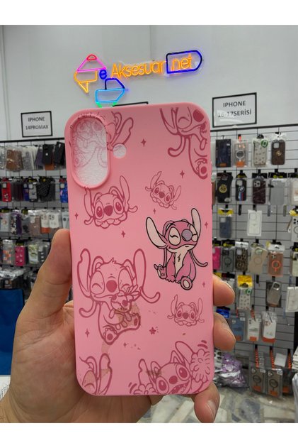 iPhone 16 Plus Compatible Patterned Silicone Case with Suede Interior, Soft High-Quality Printing