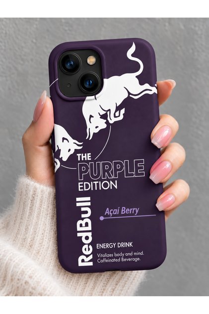 Deep Purple the Purple Edition Patterned Velvet Inside Silicone Case for iPhone 13/14
