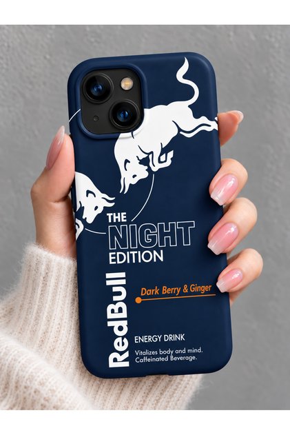 Midnight Blue the Night Edition Patterned Velvet Inside Silicone Case for iPhone 13/14