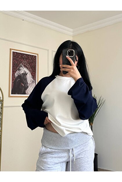 Oversize İki Renk Sweat