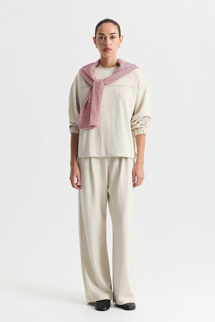 Crew Neck Sweatshirt and Jogger Pants Set