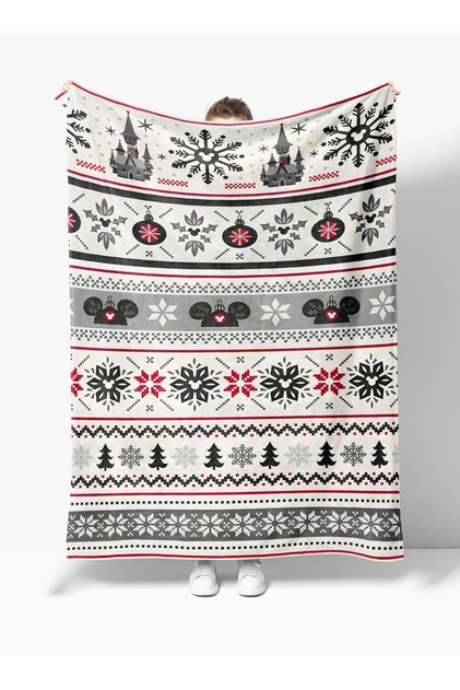 New Year Snow Christmas Patterned 3D Digital Printed Fleece Blanket Tv Blanket