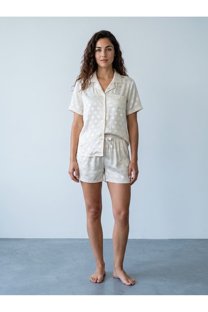 Pearl Şortlu Pamuklu Pijama Takımı