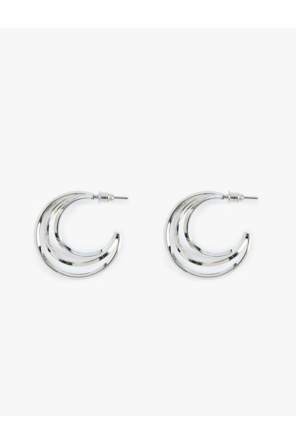 Triple interlocking hoop earrings
