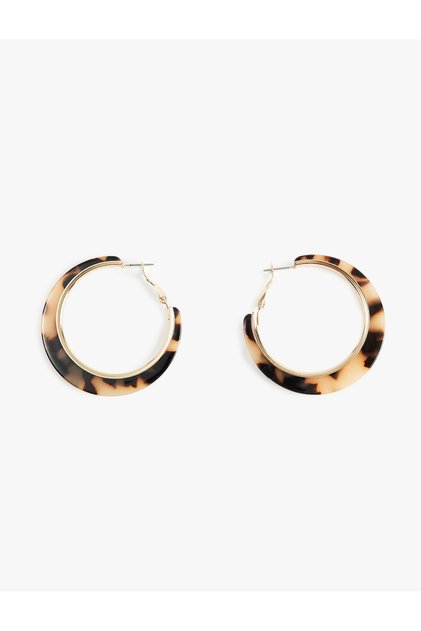 Leopard Pattern Hoop Earrings