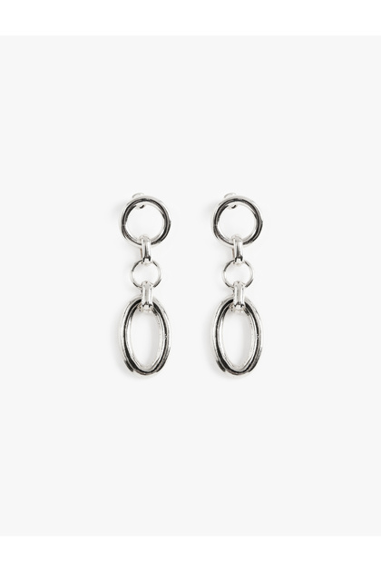 Steel Mixed Material Dangle Drop Earrings