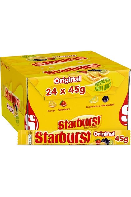 Chunk Original Fruit Chews Candy, 24 X 45 G, Yellow