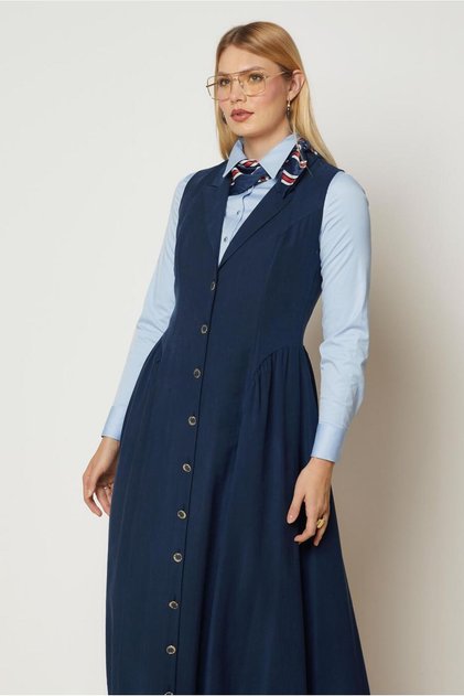 Double Collar Jile Dress 46998