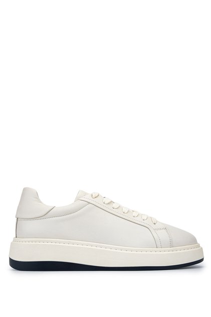 Men's Genuine Leather White Sneakers & Sports Shoes
