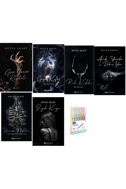 Gece Yarısı Resitali + Göğü Kafes + Siyah Kuğu + Ruh Kadehi + Açık Yaralar + Vernem Nidahen 6-Book Set Pencil Set Hd (Hardcover)