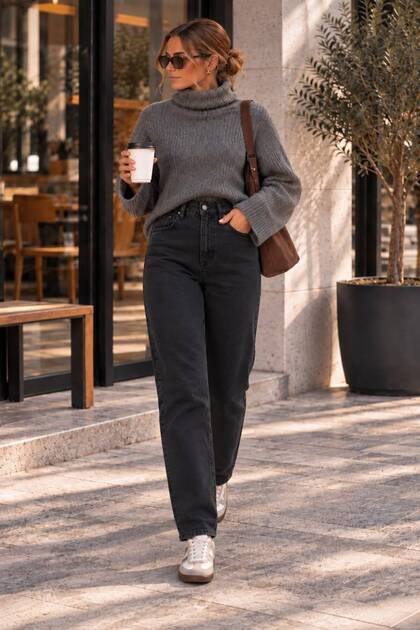 Mom Fit Jeans Siyah Rahat Kesim Kot Pantolon