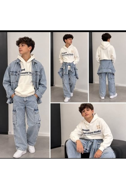 Jeans Shirt 3-Piece Set 26Kdmb7538