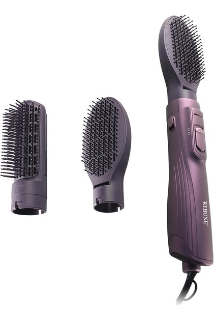 Hair Dryer Brush with 2 Brushes, 2 Heat and Cold Air Levels Hot Air Styler 1200 Watt RE-2025-2plus (purple)