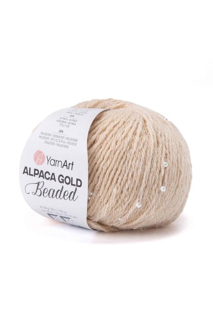 Alpaca Gold Beaded Alpaca Beaded Knitting Yarn 50 Gr 140 m – 1 Piece