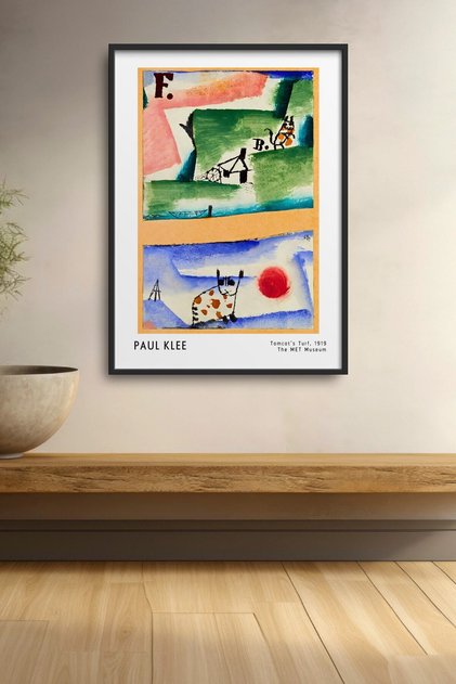 Paul Klee Painting the Territory of the Cat Framed Poster Modern Art Wall Decor Klee01