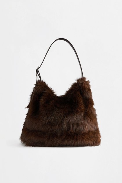 Kürk shopper çanta