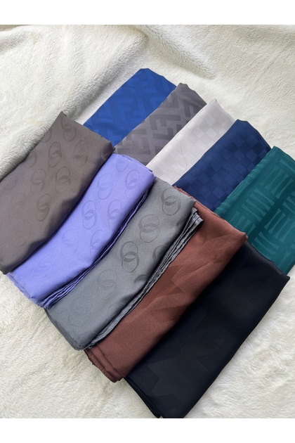 Hijab Jacquard Satin Shawl Set of 10