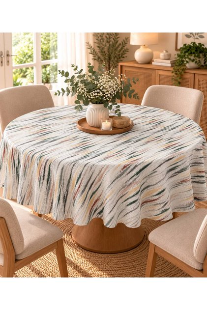 Liquid-Proof Oilcloth Round Tablecloth | Stain-Resistant, Easy-To-Clean Pvc Tablecloth