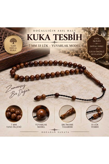 7 mm Kuka Tesbih – Round Model of 33 Pieces