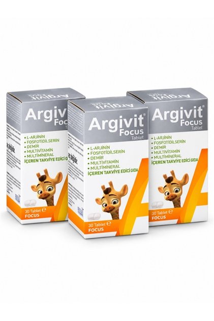 Argivit Focus Tablets, 3-Pack, 30 Tablets per Box, 90 Tablets Total
