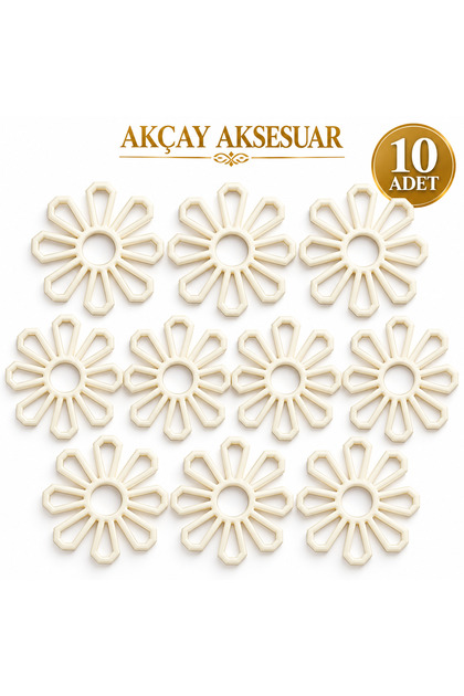 Çiçek kanvas çiçek motifli plastik 10 adet 8 X 8