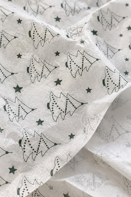 Christmas Pine Tree Patterned Wrapping Paper, 25 Pieces - 50X70 Cm, Gift Wrapping and Packaging Paper