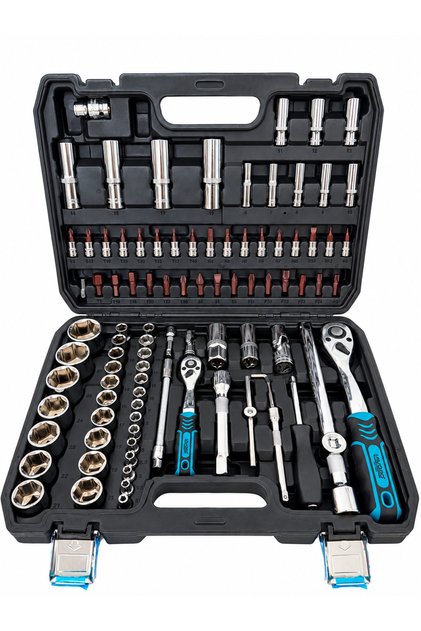 1/2"-1/4" 94 Parça 1. Kalite Full Tamirci Cırcır Kollu Lokma Seti