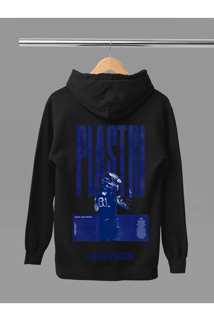 Oscar Piastri Printed New Season Cotton Long Sleeved 3-Yarn Hooded F1 Sweatshirt