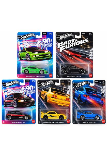 5’li Set Nissan 300ZX Civic EG 350Z Skyline GT-R Porsche 911 GT3 RS