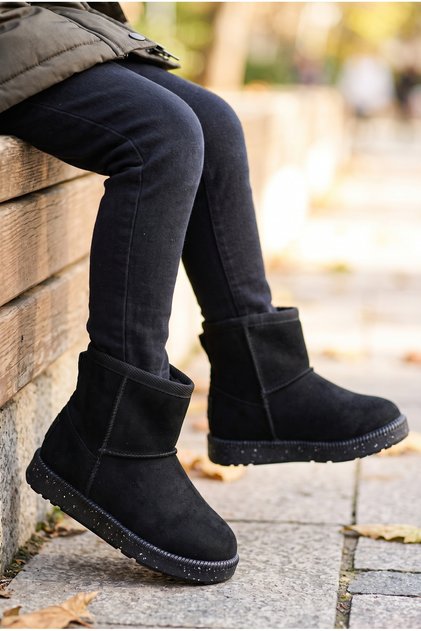 Girls & Boys Winter Thick Sole Warm Zippered Suede Boots