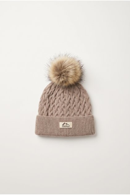 Women's Fur Pompom Beret - Wintimate