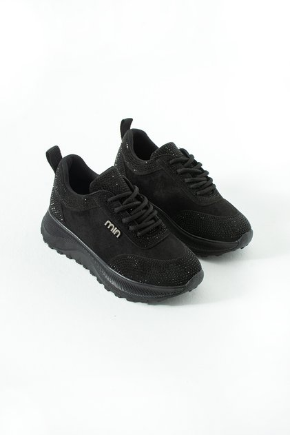Ljn 6026 Suede Stone Print Detailed Lace-Up Shoes